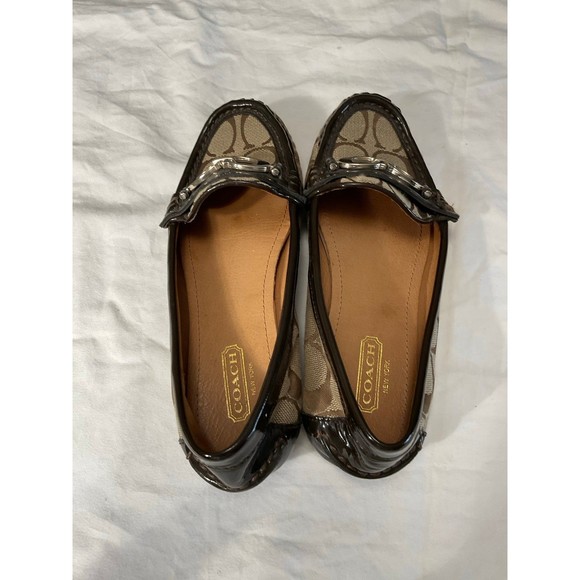 Women's Size 5B Brown Coach Signature Flats - Picture 6 of 6